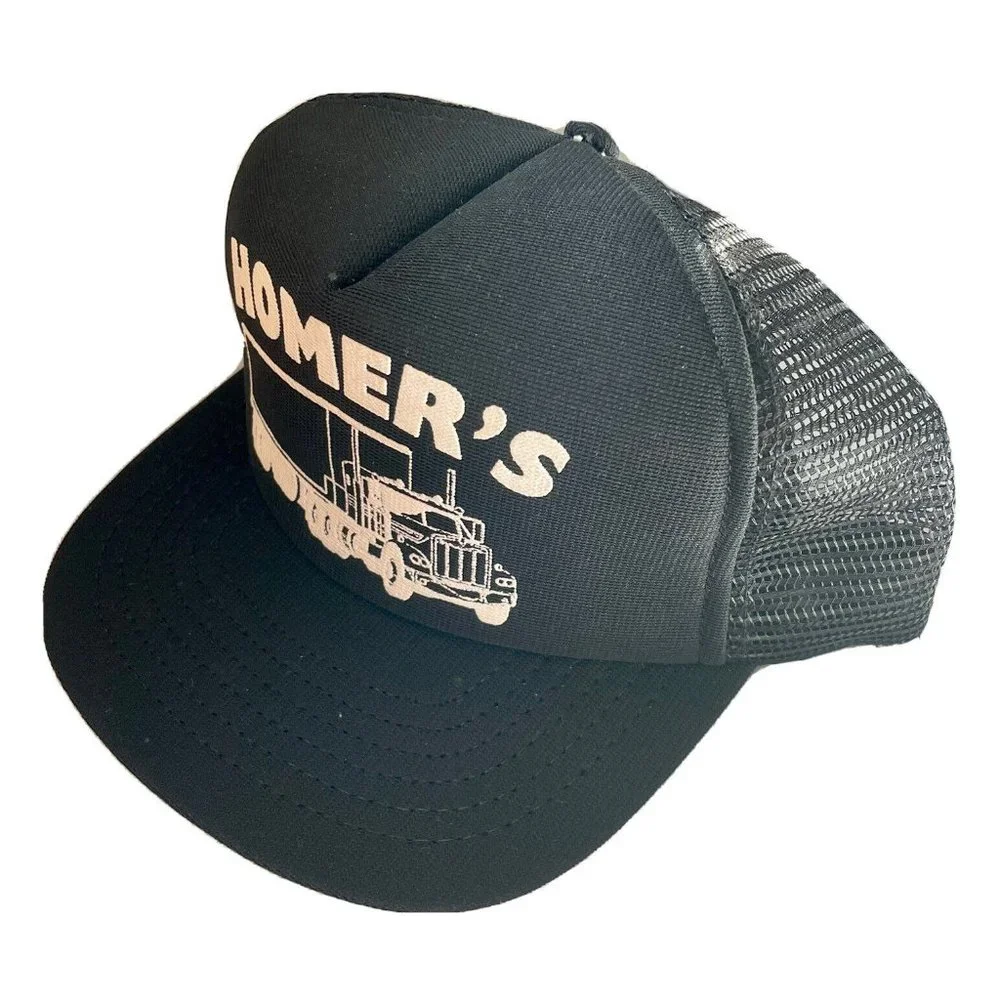 NWOT Homer's Vintage Freightliners Mac Trucks Trucker Hat Cap USA Black